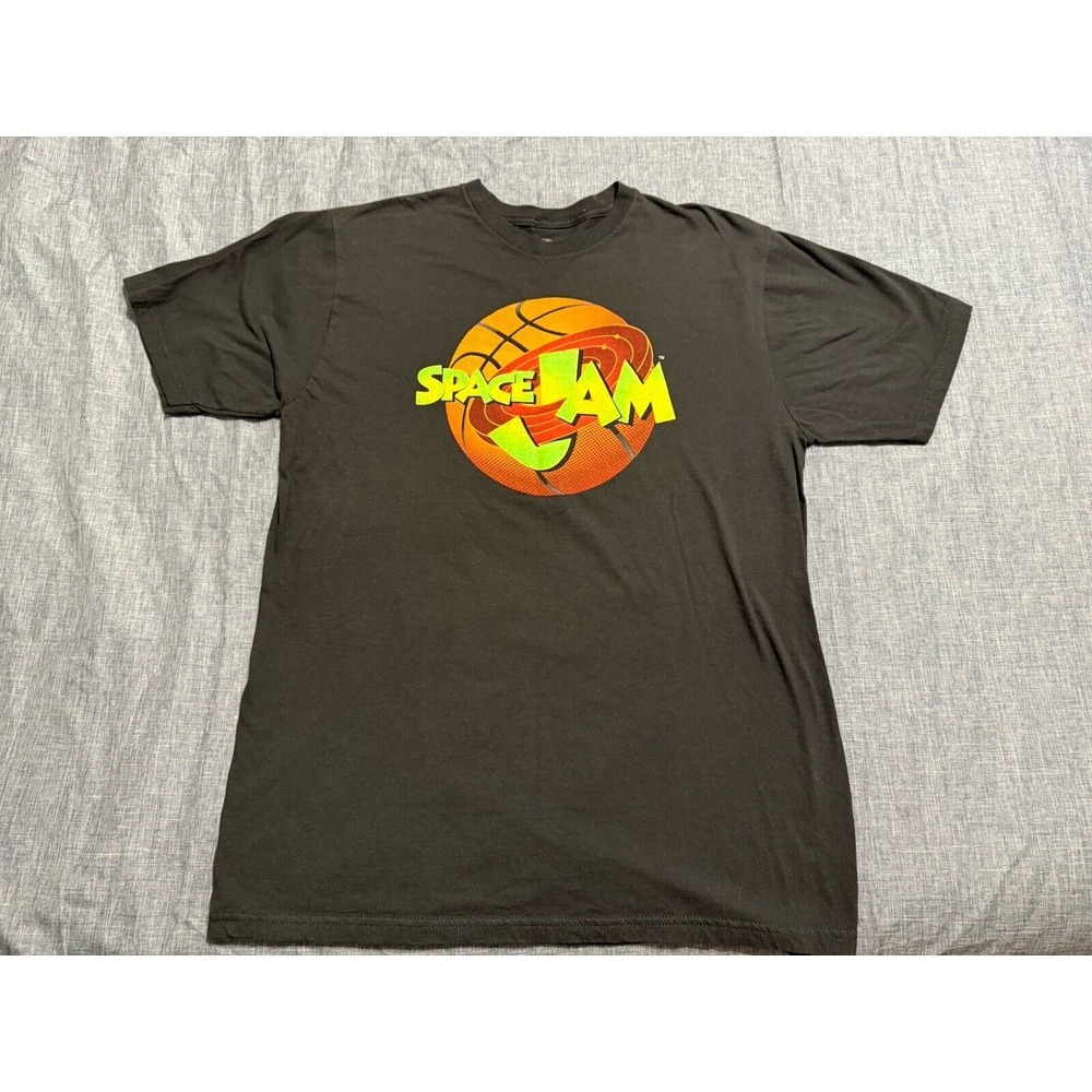 Space Jam Graphic T Shirt Size Small Basketball Planets Retro Warner Bros Black